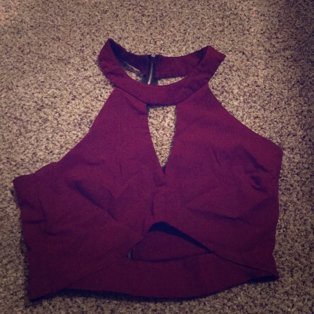 Sexy Burgundy crop top.
